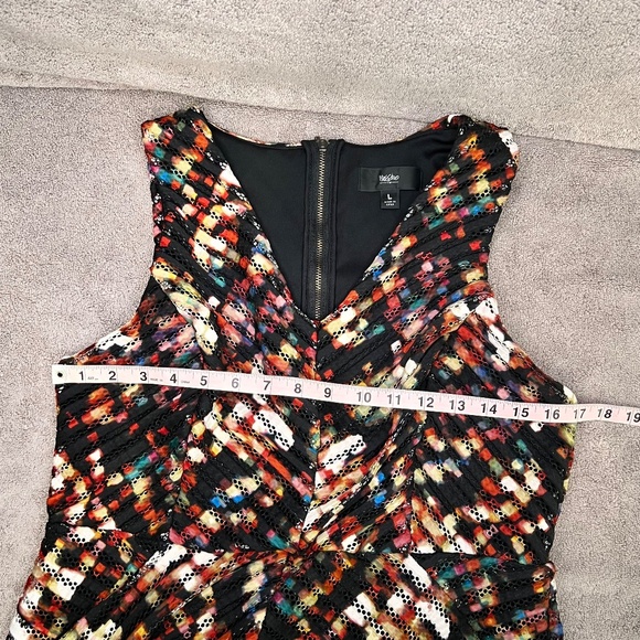 Mossimo Knee-Length Sleeveless Color Pop Eyelet Dress L Cocktail Party Holiday - Picture 8 of 12